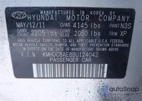 2011 Hyundai Elantra Touring Gls from USA, damaged, VIN KMHDC8AE8BU124042